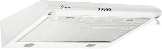 Gurari 250m3, Podstavné digestoře, podstavba kapota GCH F 590 60 WH, osazená řada kapota 60 cm, / h, se sklem, LED, Černá / stříbrná, 60 W, 60 cm