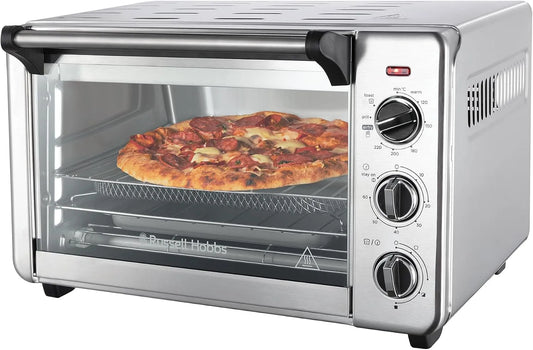 Russell Hobbs, Mini trouby, Airfrier Mini-Pečivo, nerezová ocel, 20 l, s fritovací košem, Stříbrná, 400g, 12 ', 1, 500W