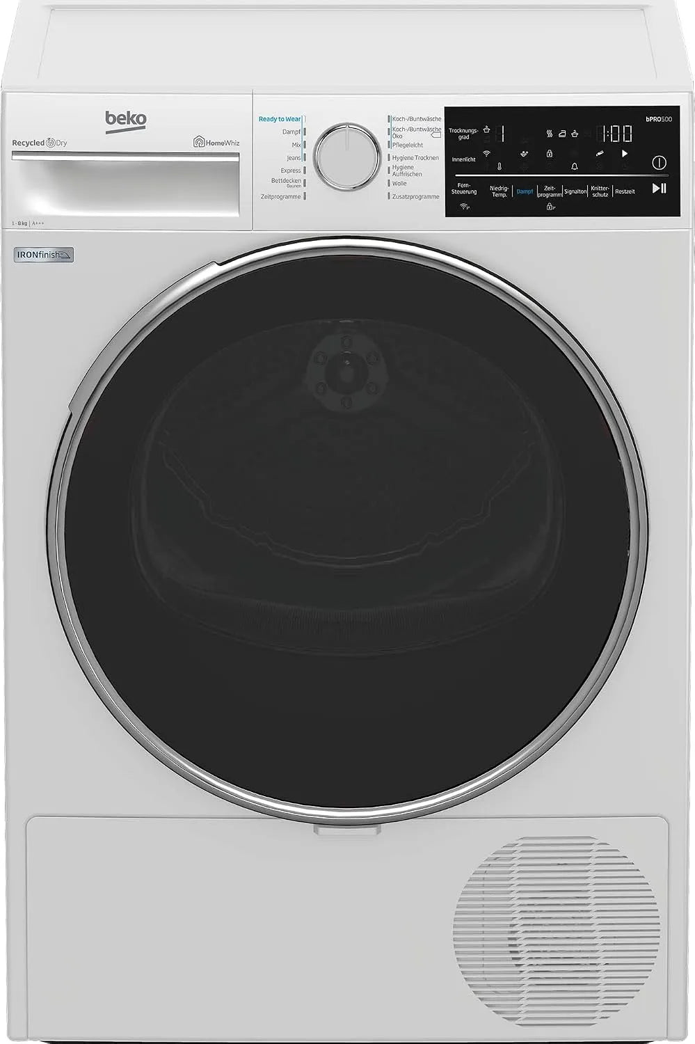 Beko B5T62243W, Sušičky s tepelným čerpadlem, sušička oblečení 8 kg, přední nakladač tepelná čerpadla sušička, alergik vhodný, Bílá, 62243W, 8 kg