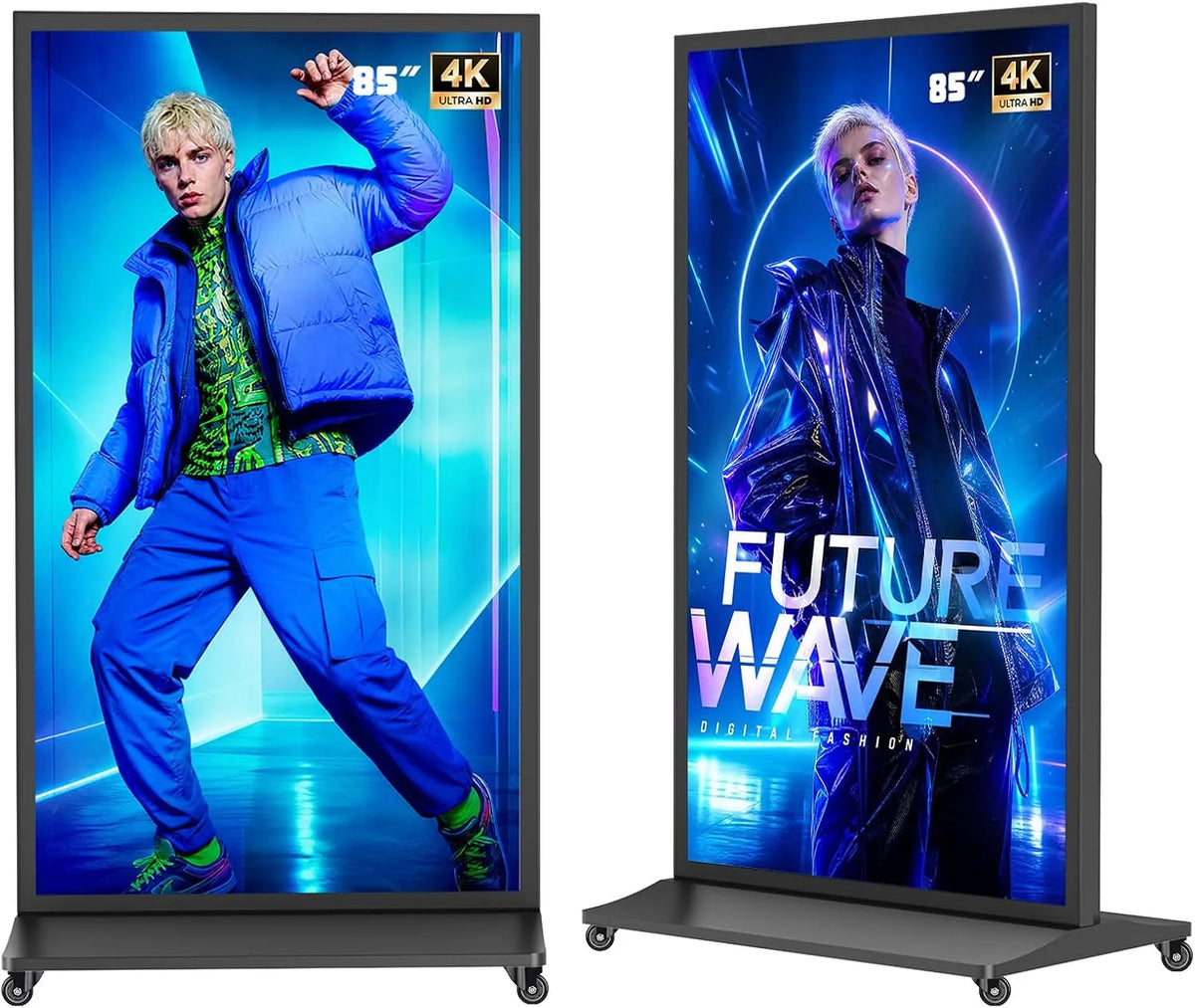 MWE, Monitory, 85 palců Digitální Zákaznický stopper, 4K UHD Digitální Signage displej, Full, Černá, 4K
