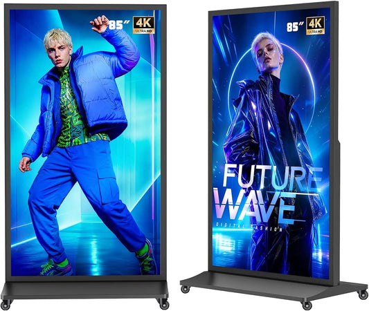 MWE, Monitory, 85 palců Digitální Zákaznický stopper, 4K UHD Digitální Signage displej, Full, Černá, 4K