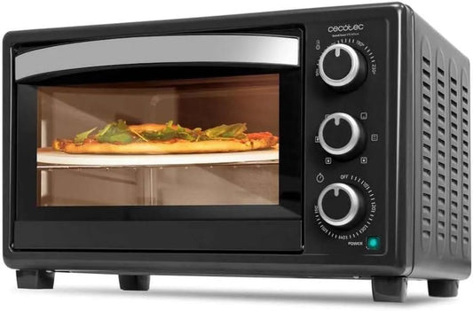 Cecotec 4Pizza, Mini trouby, Bake & Toast 2600 černá, 26 L, 1500 W, včetně Pietra Pizza kámen pro výsledky, Černá