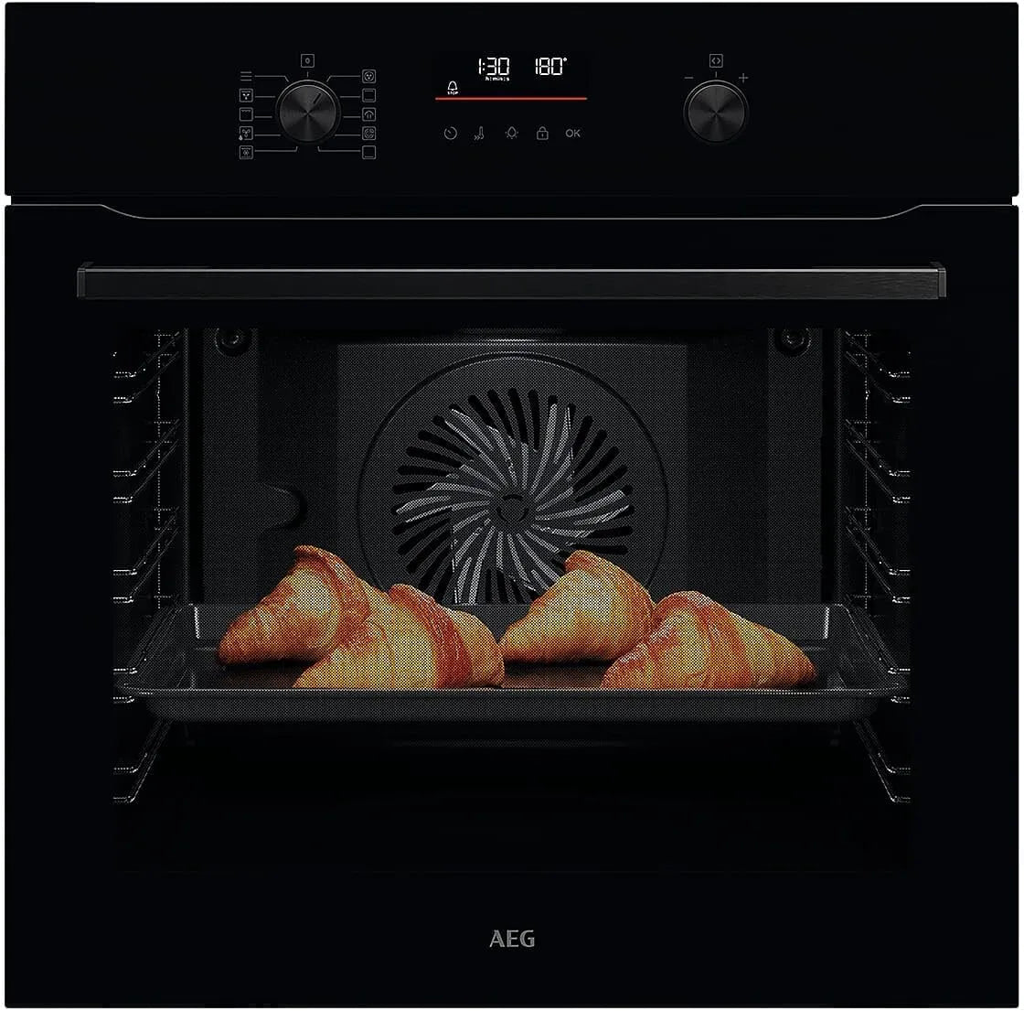 AEG NBA5P40AK, Trouby, Surround Cook Pyrolýza Pečení Pečárna černá, Černá, 71 l, 40 W