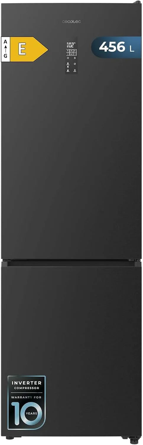 Cecotec, Kombinované chladničky s mrazákem, Celkem No Frost Bolero CoolMarket Combi 456 Dark E. Výška 201 cm a šířka 59, 5 cm, Průhledná, 201 cm