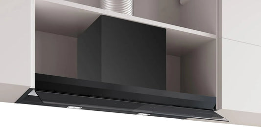Bosch DBB97DP60 DB97DP60, Výsuvné digestoře, ova řada 6 Integrovaný design plnicího čepu 90 cm, Vyrobeno v Německu, Černá / stříbrná, 90 cm