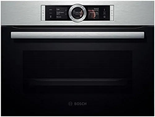 Bosch CSG656RS1, Trouby, pece built- v troubě z nerezové oceli s parním sporákem, Stříbrná, 47 l, 3 x 2