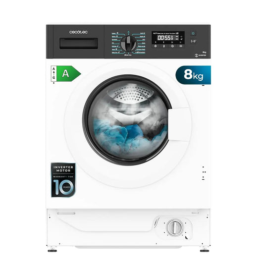 Cecotec, Pračky, Toploader pračka 8 kg Bolero DressCode 840 BI Inverter A, Bílá, 8 kg, 1950 W
