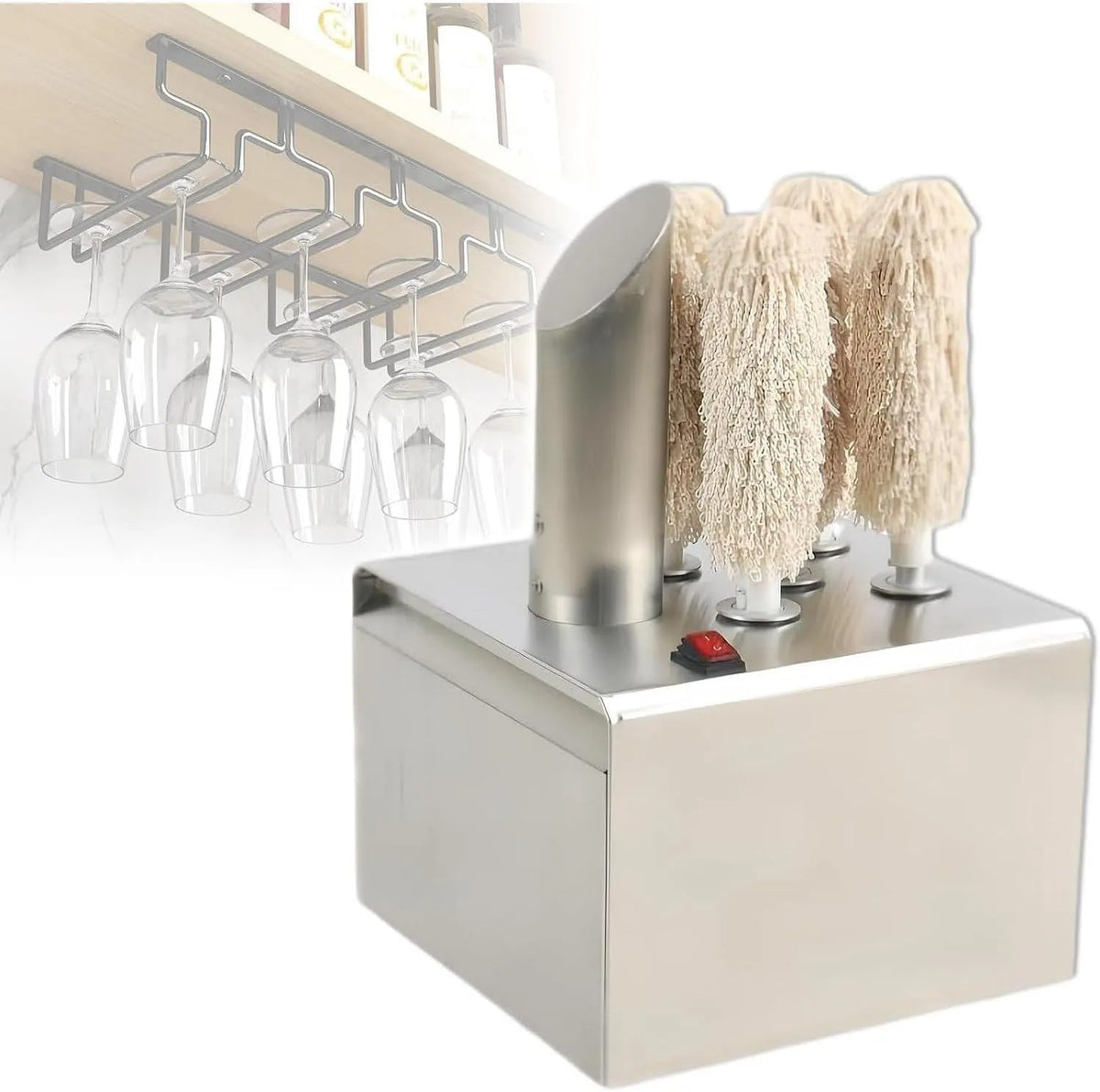 UofZc 3times, Lešticí stroje, Elektrická leštička z nerezové oceli s lešticí 3 / 5 / 8, vhodná pro 330 / 550, Stříbrná, 1375 W, 15, 1 kg