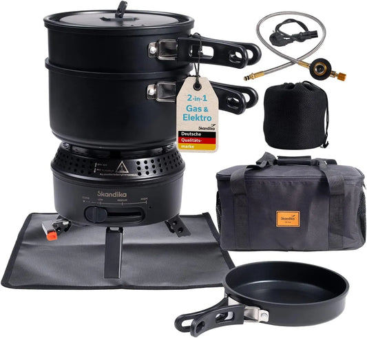 Skandika, Camping Kocher Rask, Černá, 2400 W, 700 W, 1, 8 L, 17 cm