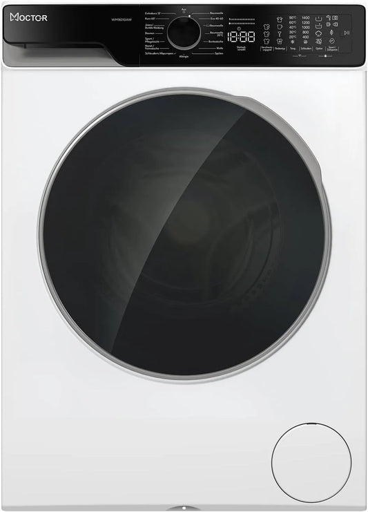 Moctor WM9010AW, Pračky, pračka, 10 kg, Smart provoz s WI-FI, app, mikrovlákna filtr, tlumicí funkce, Bílá, 62 l, 15 mm, 160 cm