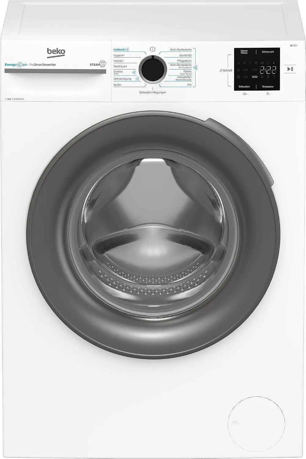 Beko BM3WFU4941W1, Pračky, pračka, 9 kg, přední nakladač, zbývající časový displej, plně automatická pračka, Bílá, 3W, 4941W, 2 v