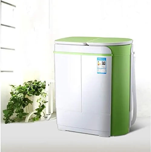 WolFum, Pračky, Semi- automatická malá pračka, paralelní tyče s dvojitým válcem, vysoce výkonné, Bílá, 110 W, 3, 5 kg, 240 V, 50 Hz