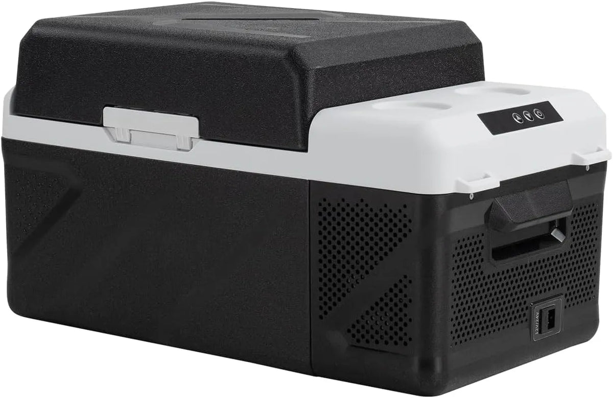 zcamp 12/24v KM20, Chladničky, 20L Kompresor chladnička Auto Mini Lednice Elektrický přenosný kemp mrazák box 12, Bílá, 24v, 20L, 1 x 2, 45dB