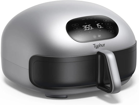Typhur, Horkovzdušné fritézy, Dome 2 teplý vzduch fritor 5.3 L, 360 ° dvojité topení, 30% rychlejší, Černá, 5.3 L, 15 v, 55 dB