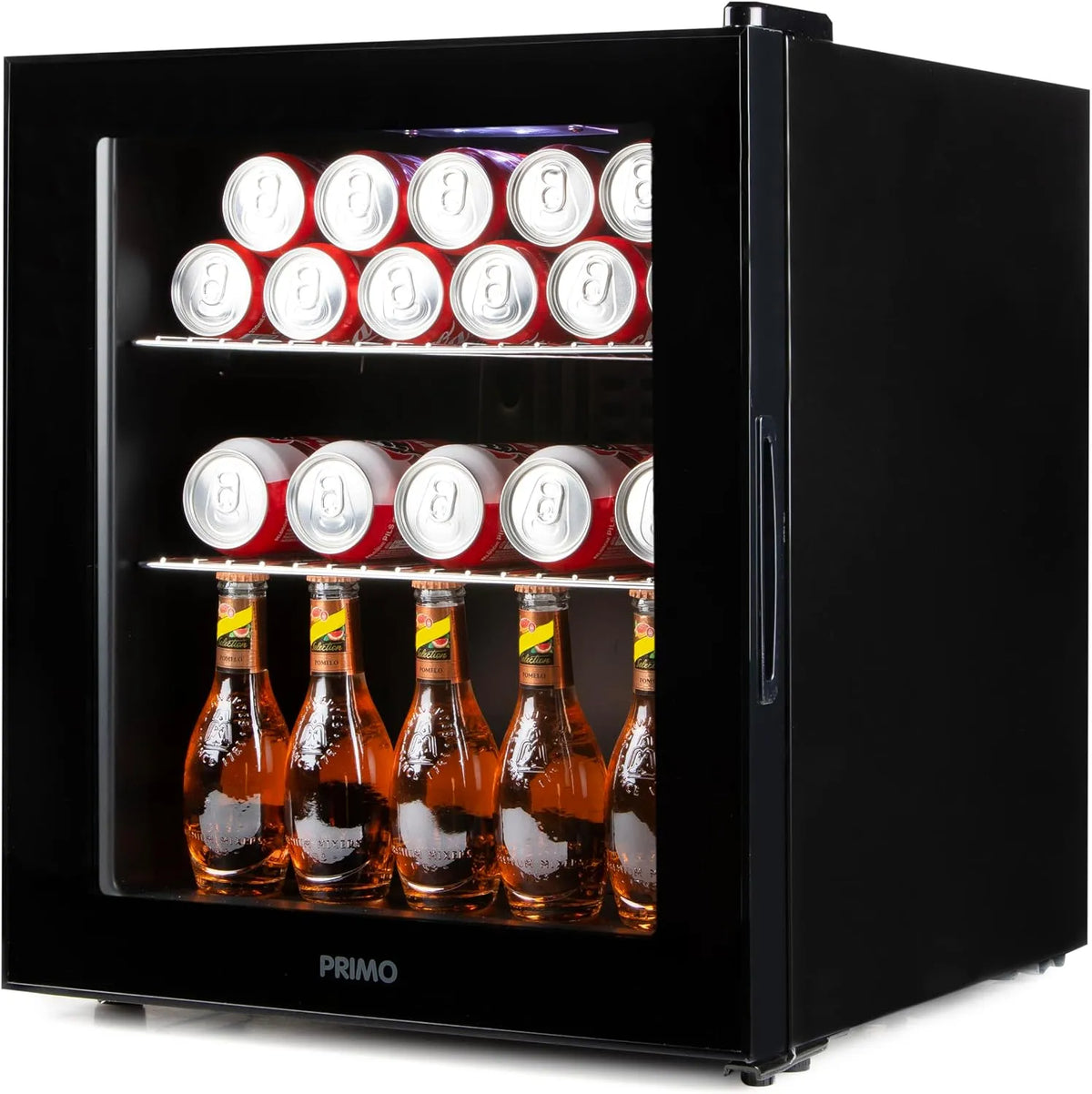 PRIMO PR178BC, Minichladničky, Nápoje Lednice Minibar Mini Lednice Sklo Dveře Volný vystupování 46L D Černá, 46L, 42 dB