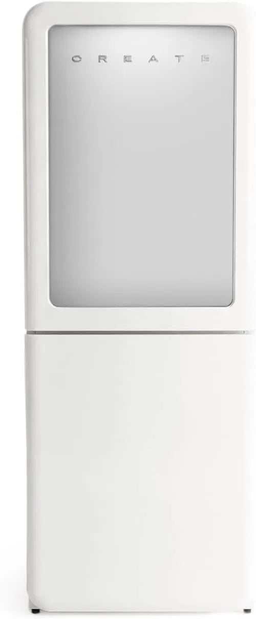 CREATE, Kombinované chladničky s mrazákem, / FRIDGE RETRO KNOCK 401L / Combi lednička s bílým zorným oknem / No Frost, Bílá, 401L, 190 W, 151l