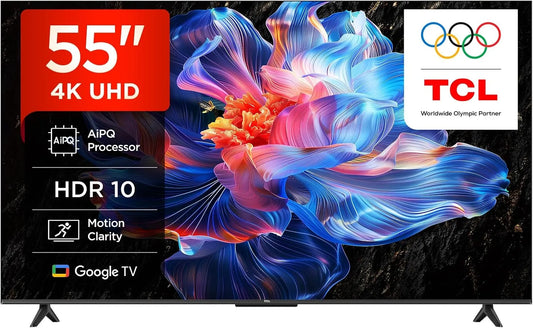 TCL 55V6C 55-inch, Televizory, Direct LED TV, 4K HDR TV, Smart TV pomocí Google TV (Dolby Audio, Motion Clarity, Černá, 55V, 4K, 4G, 1G