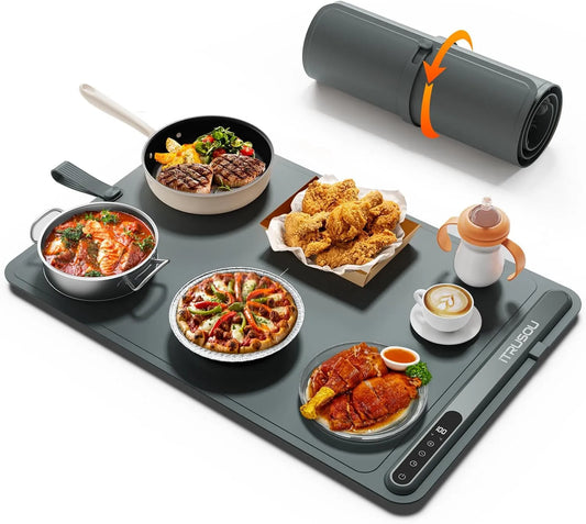 itrusou, Horké desky, potravinářská deska, ohřívač potravin Full- povrchové topení nastavitelné, Černá, 1W, 3250W, 1V