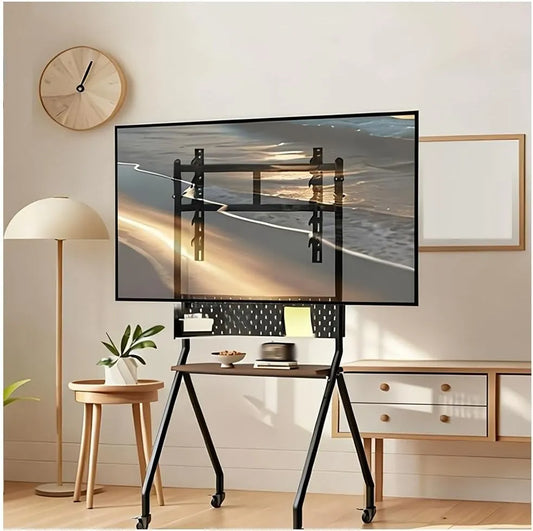 Generisch, TV stolky a nízké skříňky, Mobilní TV stojan s kolečky, kolečkové kočáry pro 32- 75 palců TV, podlahová, Černá, 81, 3 cm, 59, 9 kg