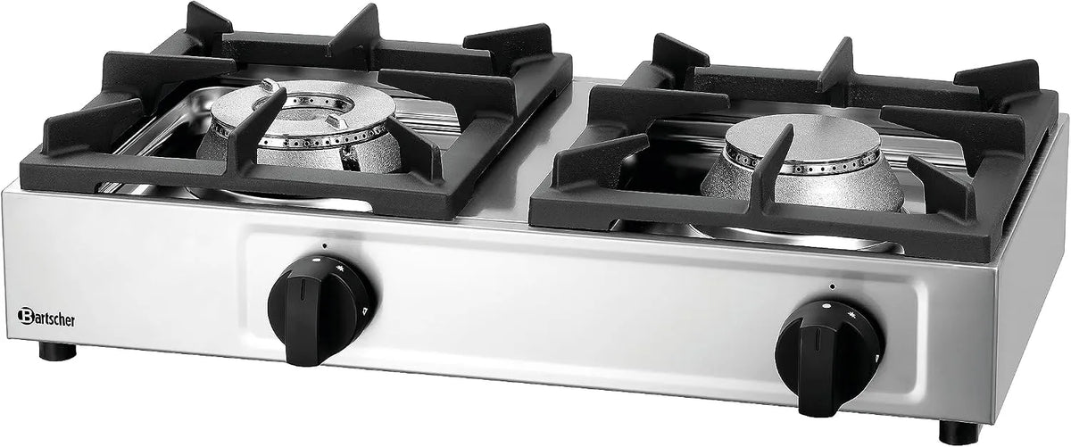 Bartscher 2-Flammen 2-plamen, Sety sporáku a trouby, plyn stolní sporák - 1058503, Šedá, 1 x 6, 5 kW, 1 x 4, 11 kW