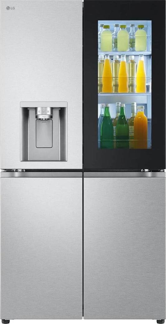 LG GMG960MBEE, Chladničky, Multi- dveře Lednice s mrazákem (638 L, třída energie E) s InstaView a Craft Led, Stříbrná, 638 L