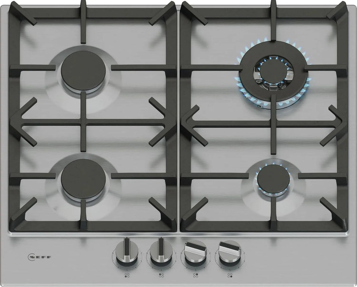 Neff T26CIH8N0, Varné desky, N70 Plynová varná deska, 58 cm nerezová ocel, Stříbrná, 58 cm, 3, 5 kW