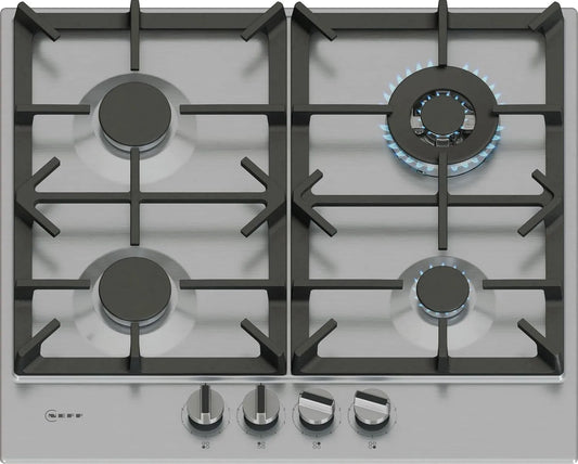 Neff T26CIH8N0, Varné desky, N70 Plynová varná deska, 58 cm nerezová ocel, Stříbrná, 58 cm, 3, 5 kW
