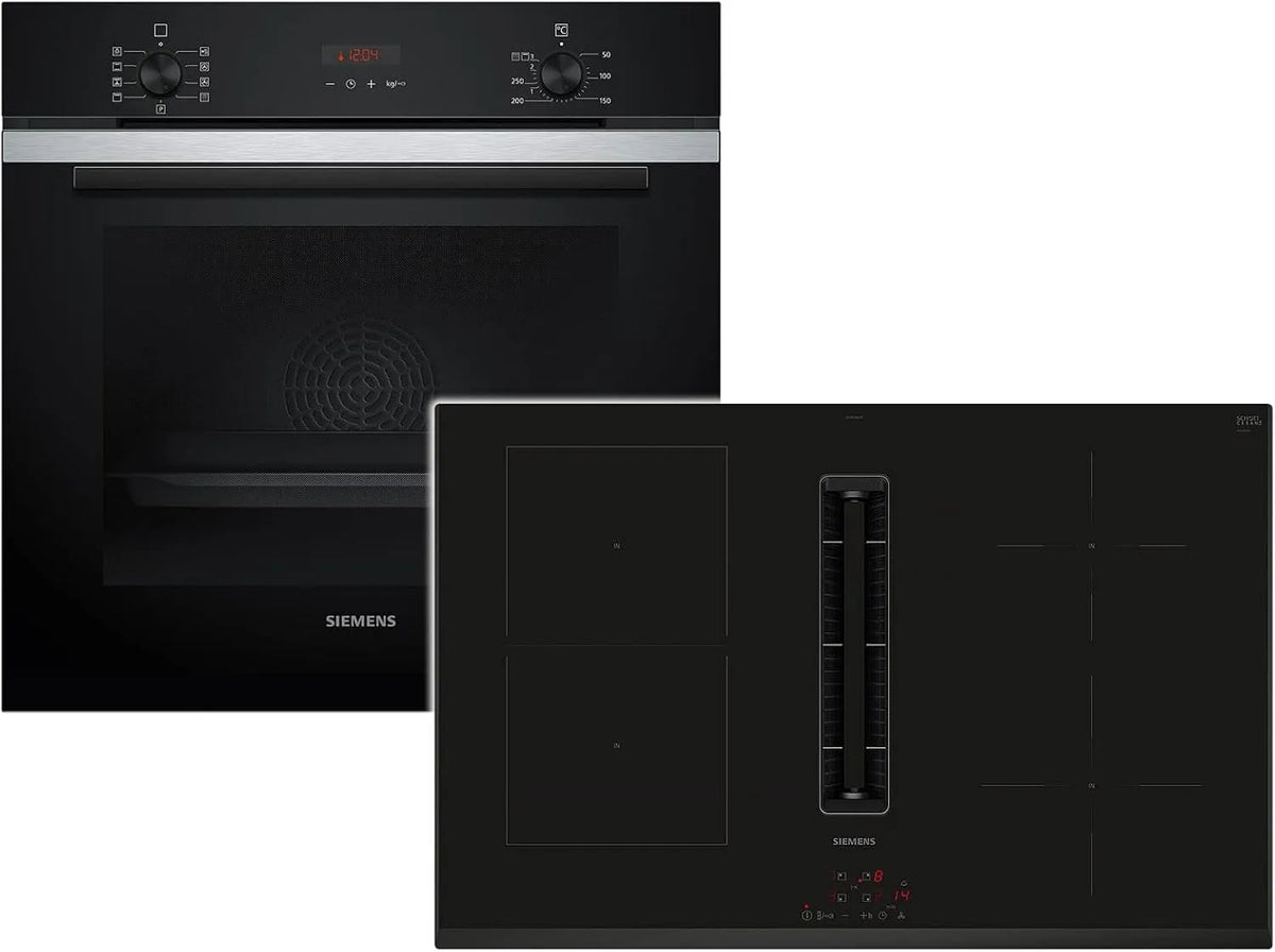 Siemens PQ314IV0SZ HB273ABS3, Sety sporáku a trouby, Sada pyrolytických pekařských pecí nerezová ocel + Indukční plotýnka ED851BS16E, Stříbrná
