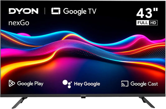 DYON, Televizory, nexGo 43F 43 palců Full HD Smart TV s trojitým tunelem, Černá, Full HD, 108 cm, 1920 x 1080